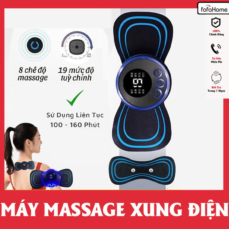 Miếng Dán Massage Xung Điện Máy Massage Toàn Thân 8 Chế Độ-19 Cường Độ Giảm Đau Nhức Hiệu Quả