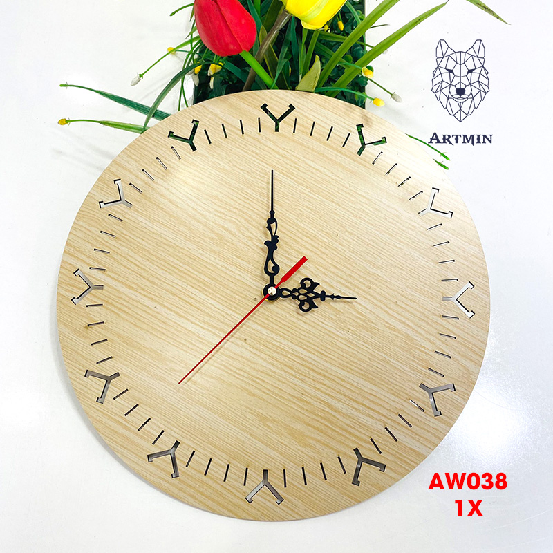 AW038 - Đồng Hồ Gỗ Decor – Đồng Hồ Treo Tường Trang Trí Nhà Xinh
