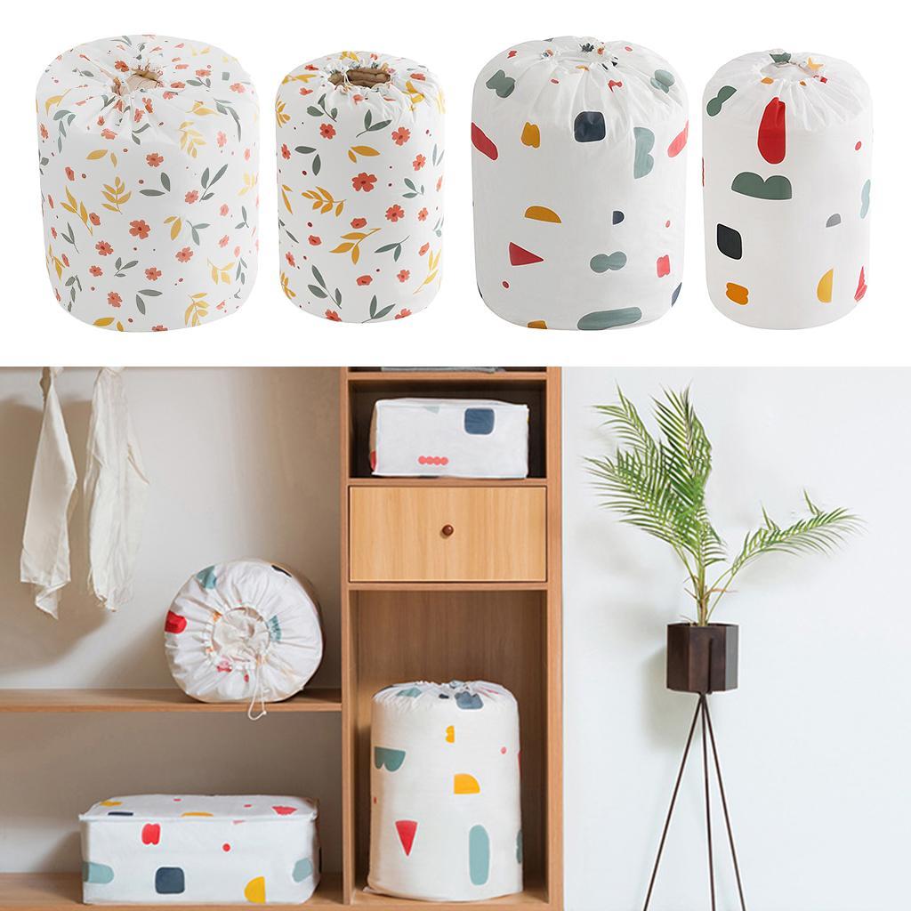 Round Drawstring Bag Clothing Quilts Storage Bag Portable Organizer Bag