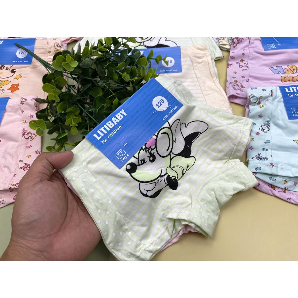 Hàng Hè 2021: Set 2 quần chip Bé gái thương hiệu litibaby size 110 - 140, dành cho bạn từ 11kg đến 40kg