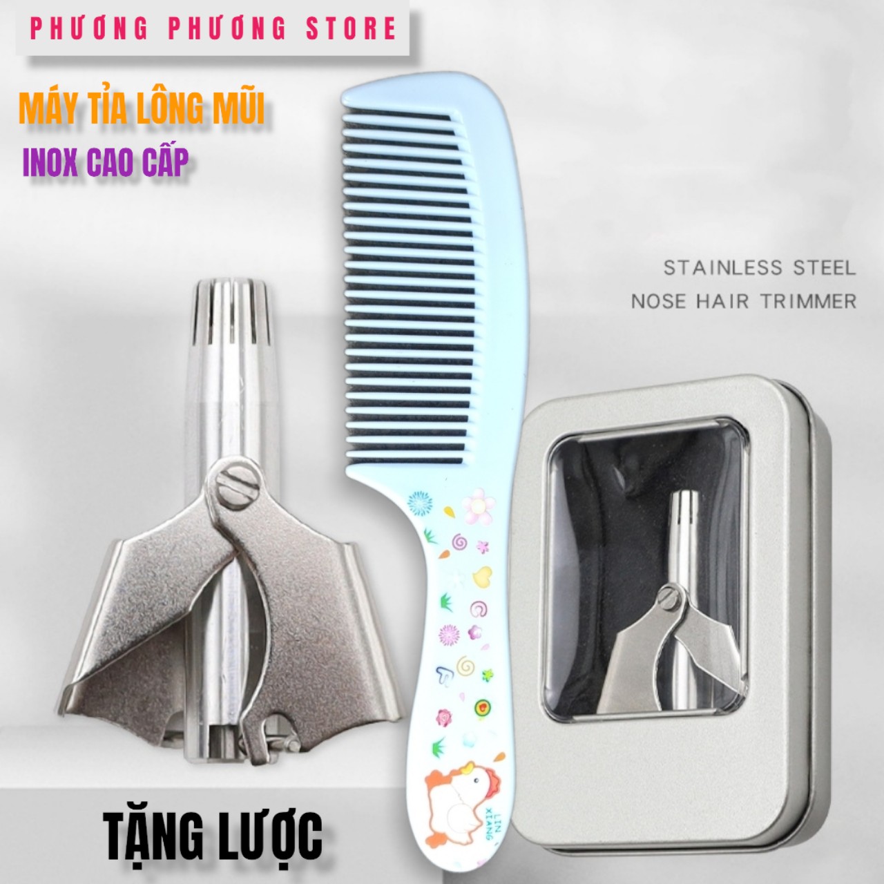 Dụng cụ cắt tỉa lông mũi bằng thép không gỉ cao cấp an toàn tiện lợi