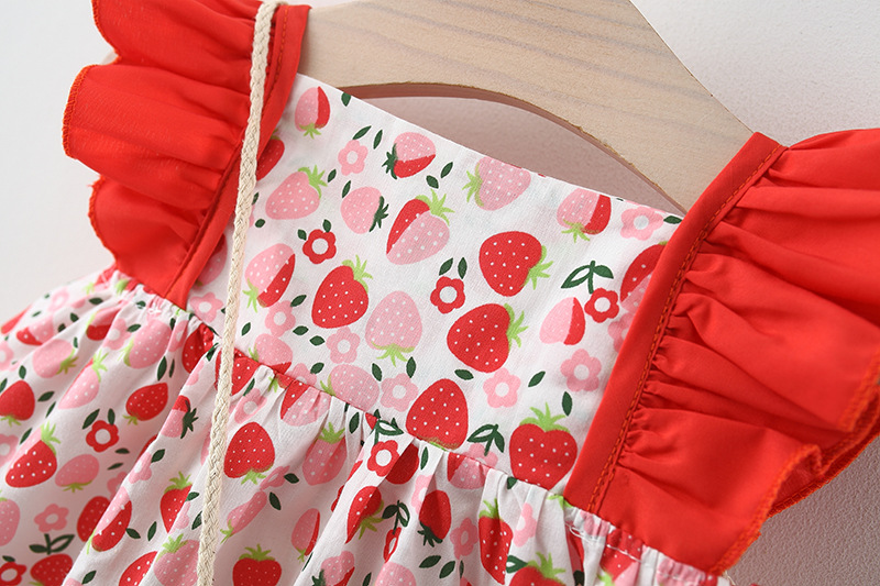 Set đầm xòe bé gái kèm túi đeo chéo xinh xắn, đầm đi biển mùa hè cho bé từ 9-18kg - váy cho bé dễ thương