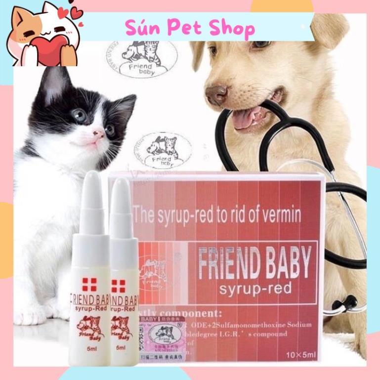 Siro uống chống giun sán cho chó mèo Friend Baby 5ml