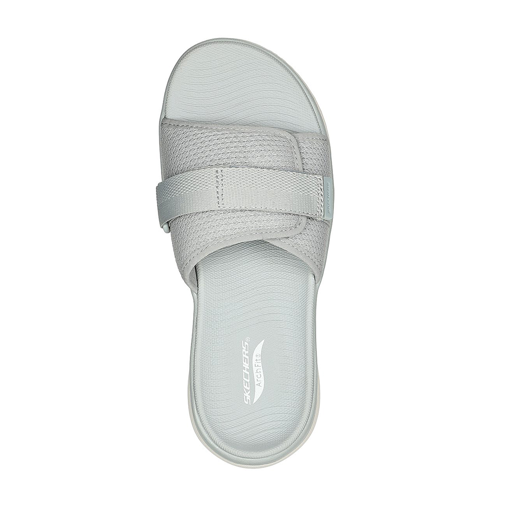 Skechers Nữ Dép Quai Ngang Đi Bộ Giặt Máy Được, Thường Ngày, Đi Học, Đi Làm On-The-GO Arch Fit Radiance Irresistible Walking Arch Fit, Machine Washable, Ultra Go - 141322-GRY