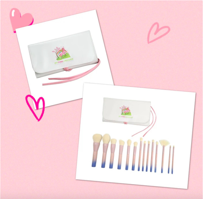 Bộ cọ trang điểm cao cấp Super Deluxe Unicorn 14 cây tiện dụng - Thương hiệu Mỹ