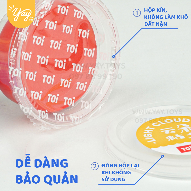 Đất nặn tự khô an toàn mềm nhẹ không dính tay cho bé 3+ | TOI