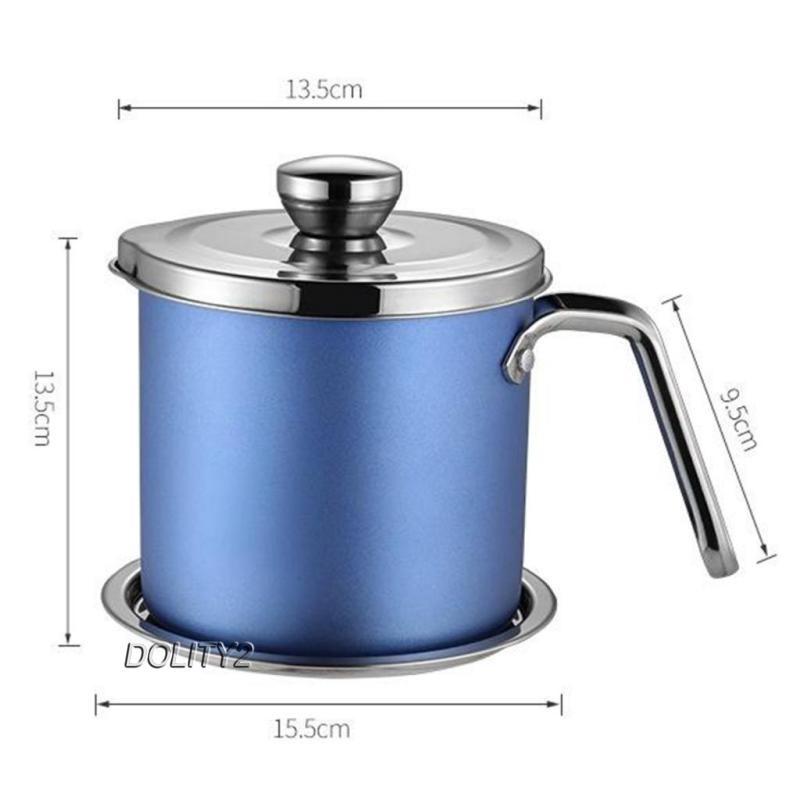 Bộ 2 Hộp Đựng Dầu Mỡ 1.6l / 2l Bằng Thép Không Gỉ Dung Tích 1.6l