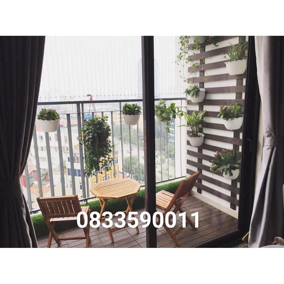 Combo 11 vỉ Sàn gỗ nhựa composite Ghép Ban Công Siêu Bền,KT: 30cm*30cm.Nhận thi công
