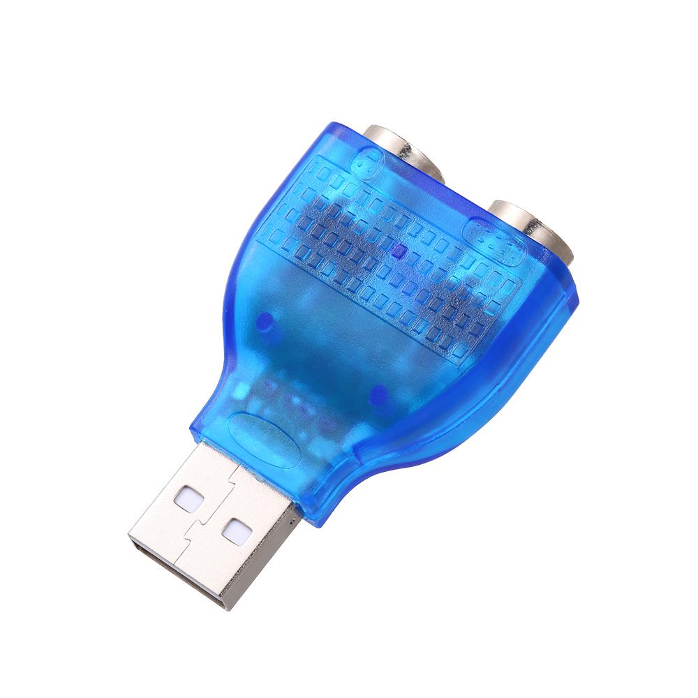 USB to Dual PS/2 Adapter USB A Male to PS2 Female Converter Splitter for Mouse Keyboard