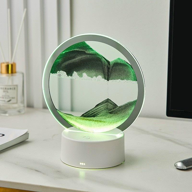 Tranh Cát Chuyển Động 3D Đèn LED, Tranh Cát Chảy Nghệ Thuật Trang Trí Làm Quà Tặng, Đèn Ngủ Để Bàn Đầu Giường