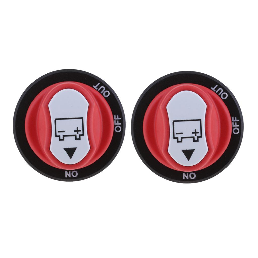2pcs Battery Power Cut Off Switch Isolator for Marine Boat Car Vehicle 50A