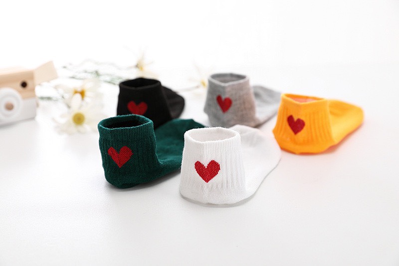 Set 5 Đôi Tất Nữ Cổ Thấp, Vớ Nữ Phong Cách Vintage Hàn Quốc