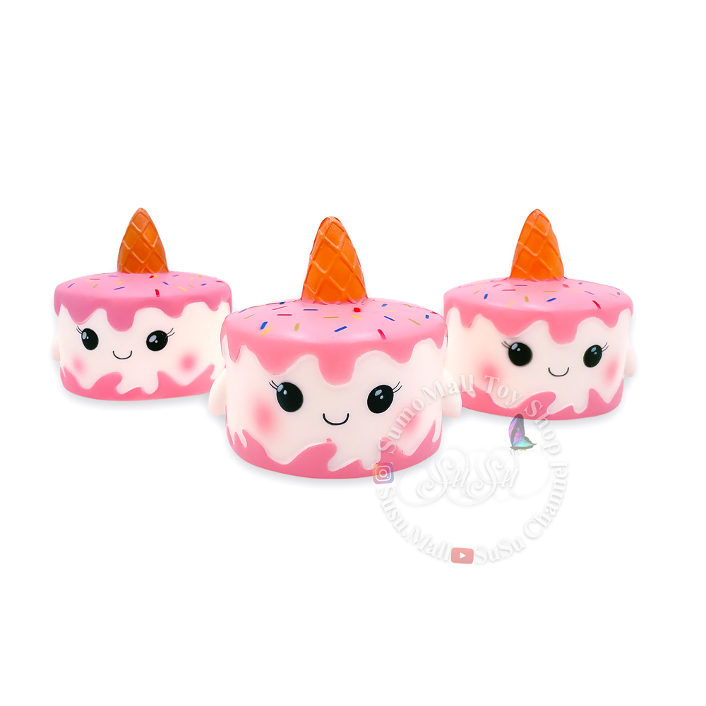 Mô hình Squishy bánh kem dâu siêu mềm tăng chậm quà tặng cho bé