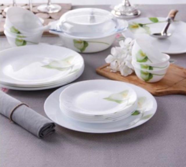 Bộ chén đĩa thủy tinh Diva Ivory I.B 10 món