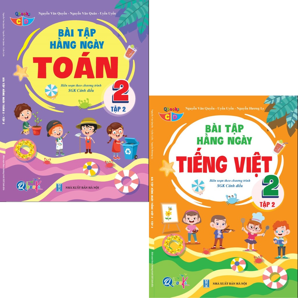 Sách Combo Bài Tập Hằng Ngày Toán và Tiếng Việt Lớp 2 - Cánh Diều - Tập 2 (2 cuốn) - BẢN QUYỀN