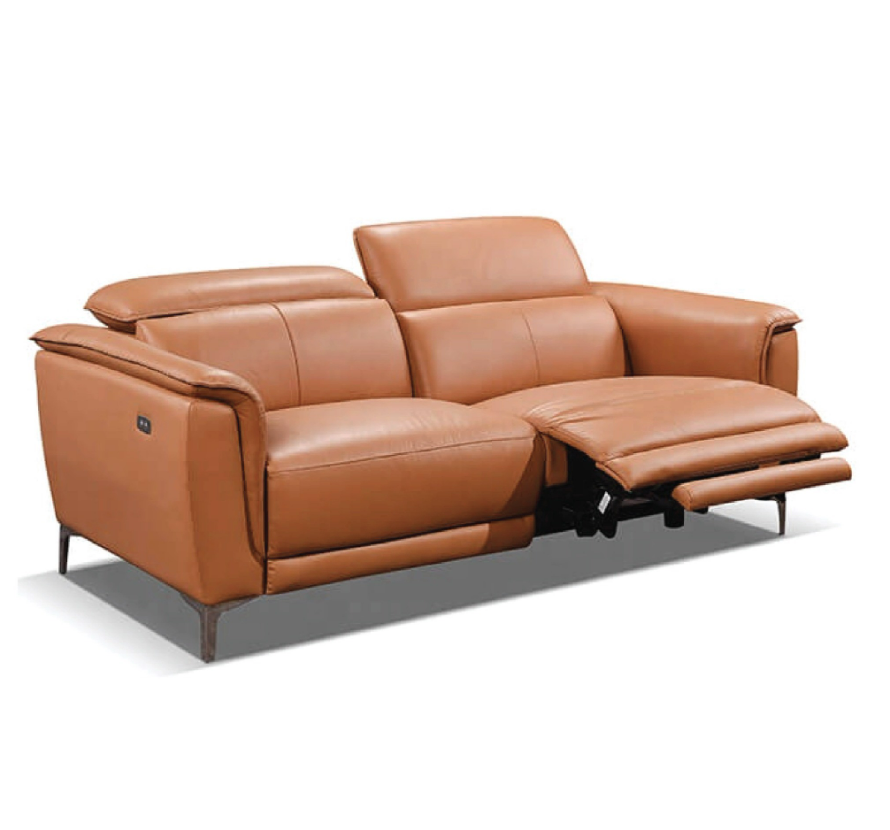 Sofa Thư Giãn Da Bò Chỉnh Điện 1m6 YB902 - 8019 Cam Apricot Alila