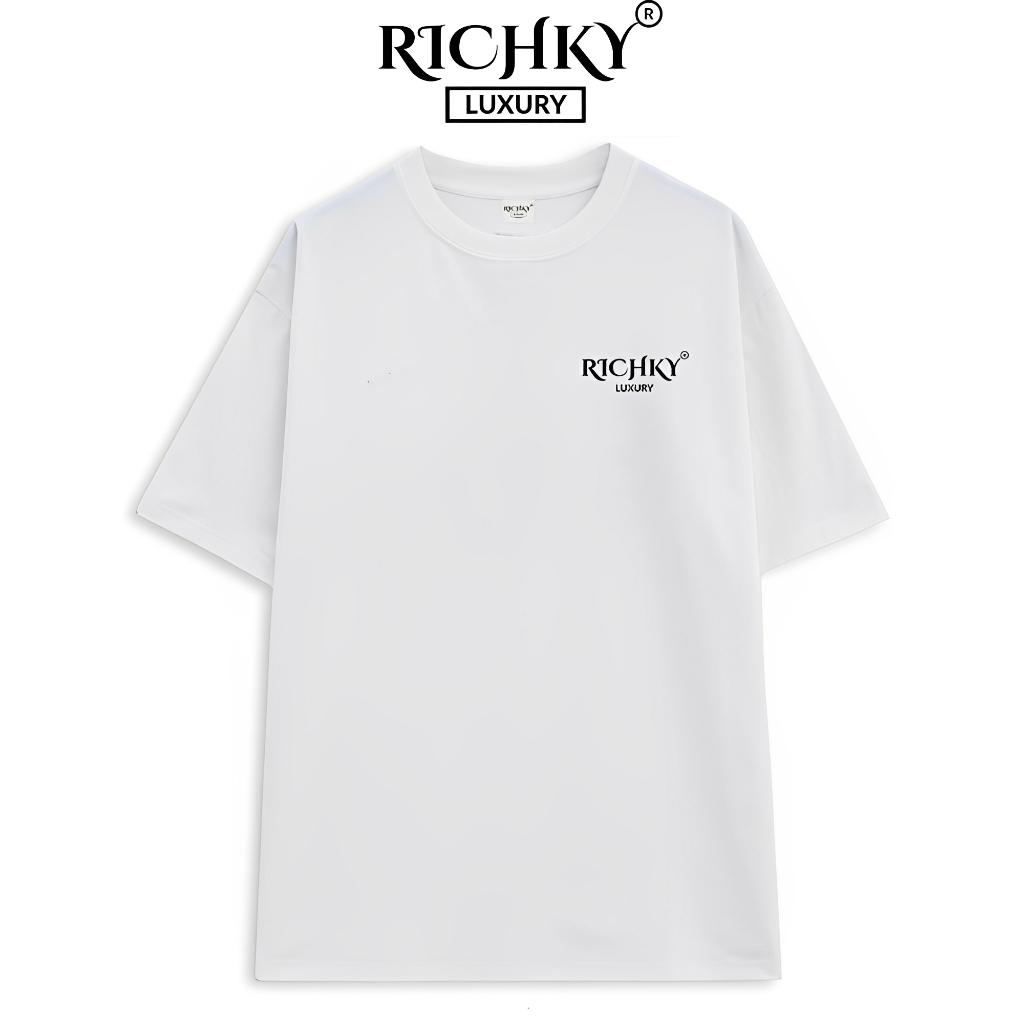 Áo Thun Unisex Richky Premium Tee Luxury Be Rich Your Way Trắng - RKP05
