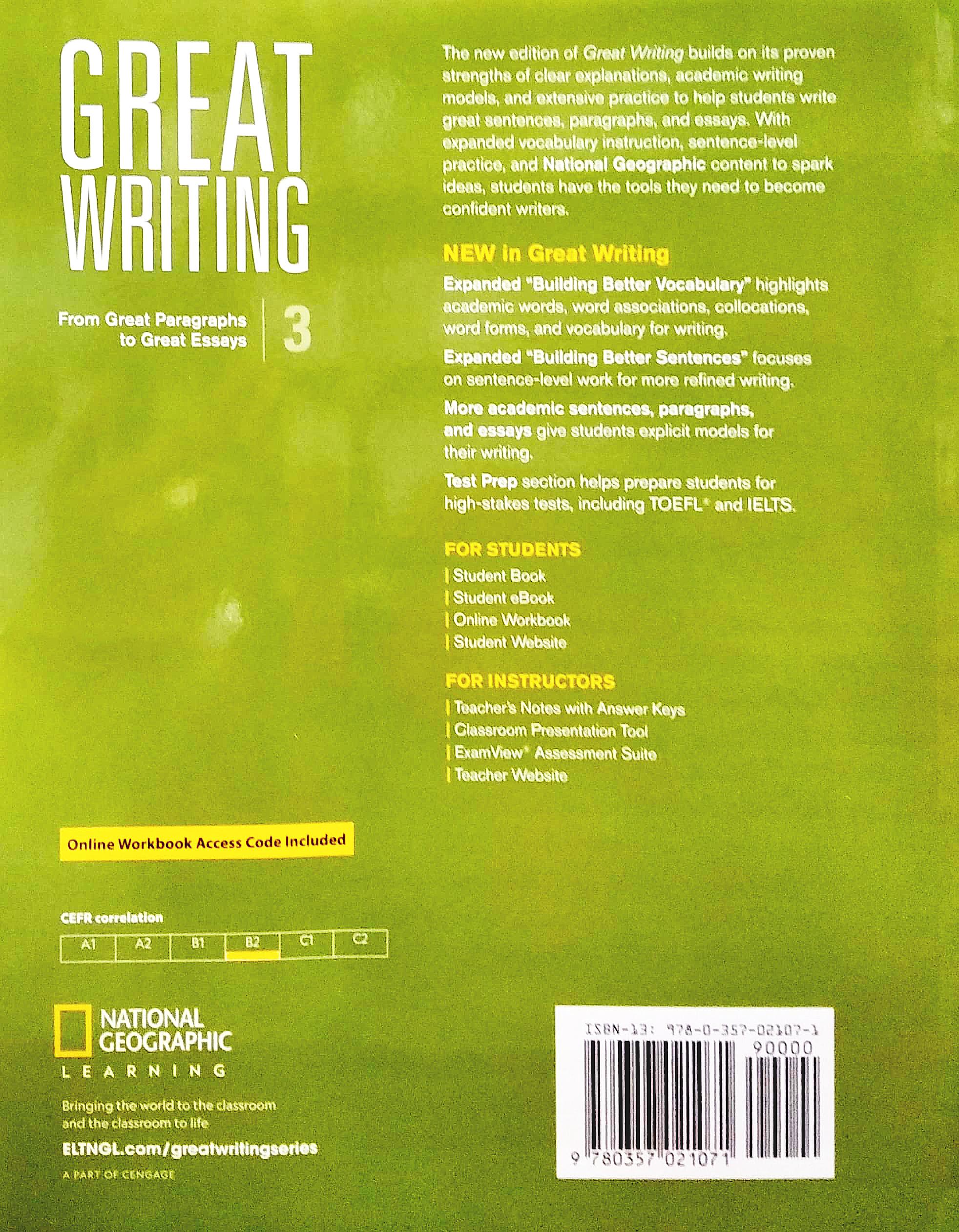 Great Writing 3: Student Book With Online Workbook