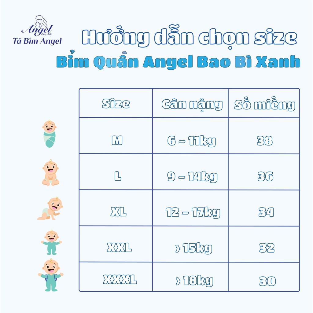 Combo 2 Bỉm Quần ANGEL Absorbent Size M38 - L36 - XL34 - XXL32 - XXXL30