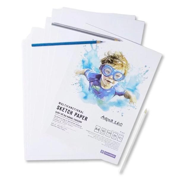 Giấy Vẽ Đa Năng Aqua A4 - 160gsm - Futurebook P-017 (20Tờ/Xấp)