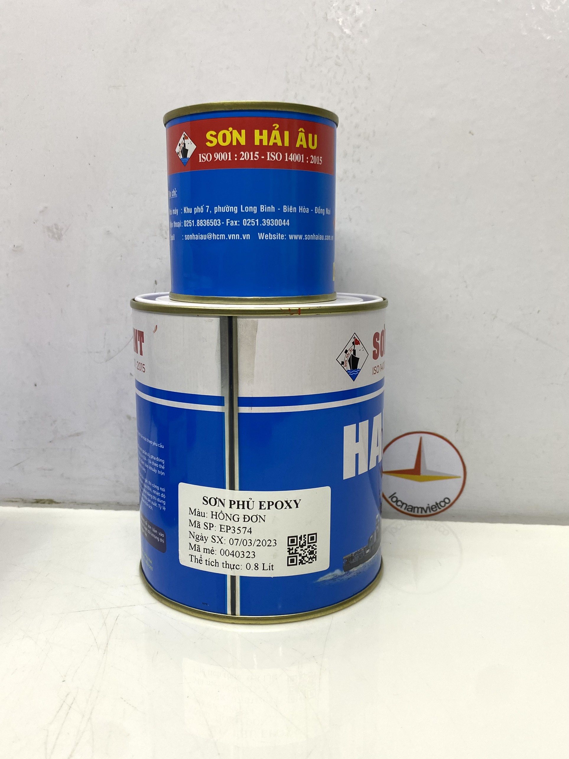 Sơn Epoxy Hải Âu màu cam EP574 1L/Bộ