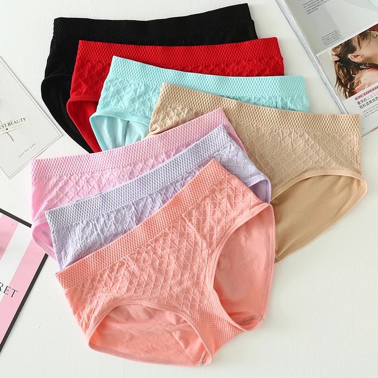 Combo 10 Quần lót nữ dệt kim cotton kháng khuẩn thoáng mát