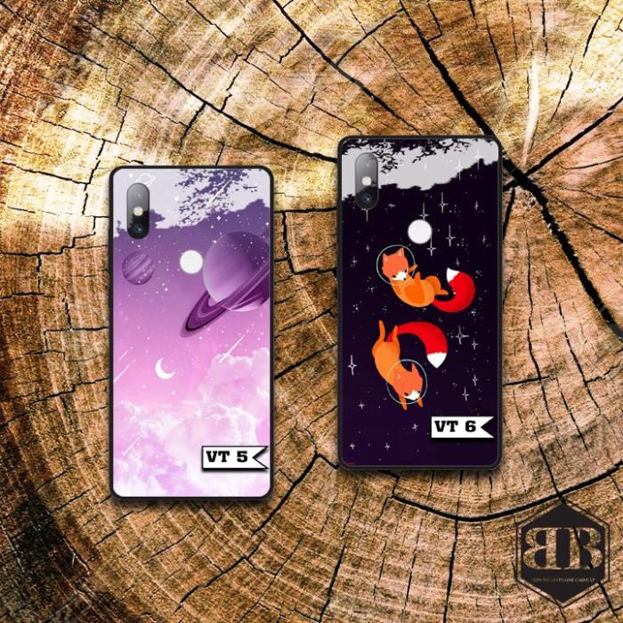 Ốp lưng kính cường lực Xiaomi Mi Mix 2s / Mi Mix 3 vũ trụ