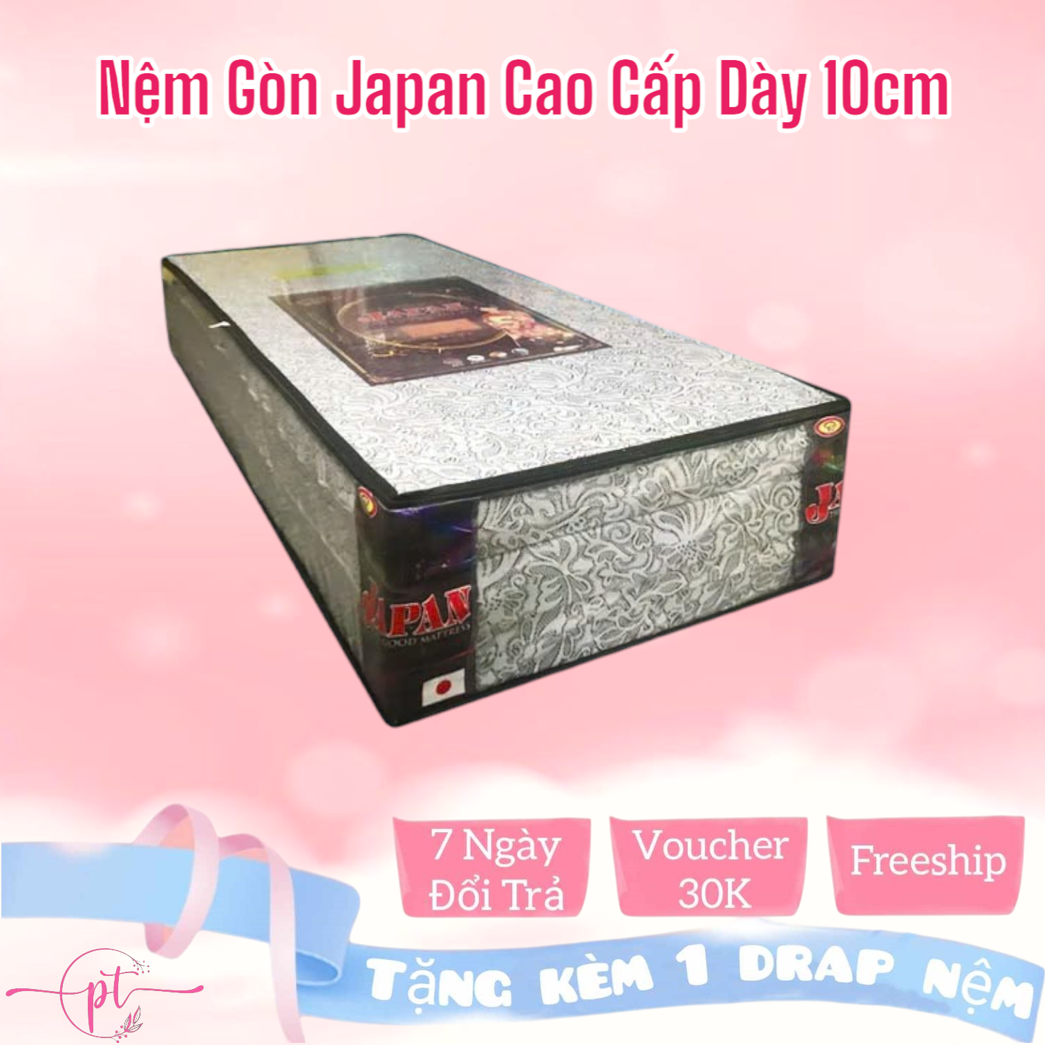 Nệm Gòn Japan Cao Cấp Gấp 3 Dày 10cm Đủ Size ( Giao Màu Ngẫu Nhiên )