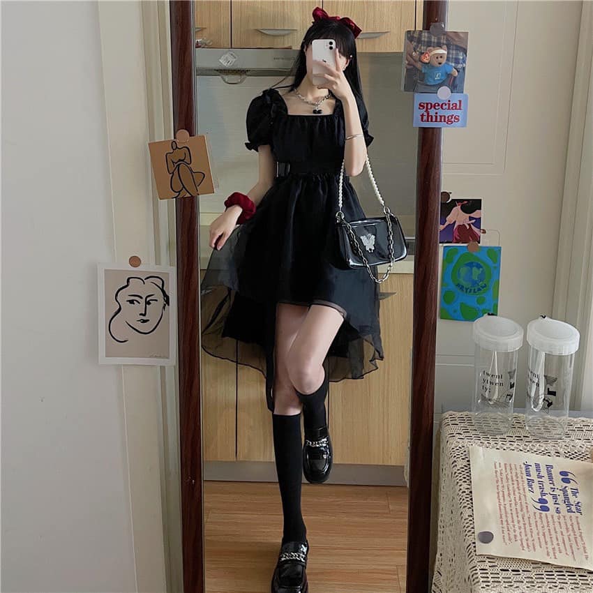 Đầm nữ, Đàm dáng xòe, váy nữ, váy  dress  Lolita ulzzang