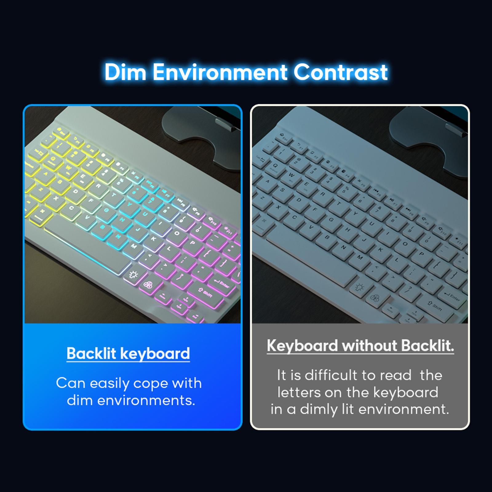 Wireless Bluetooth Keyboard Silent for Tablet PC Laptop