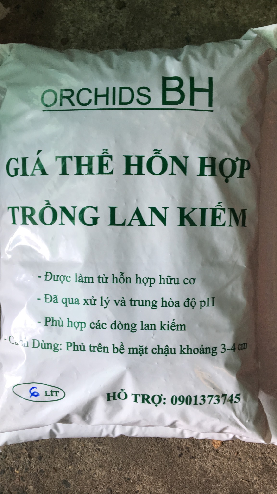 Giá thể trồng lan Kiếm đã qua xử lý