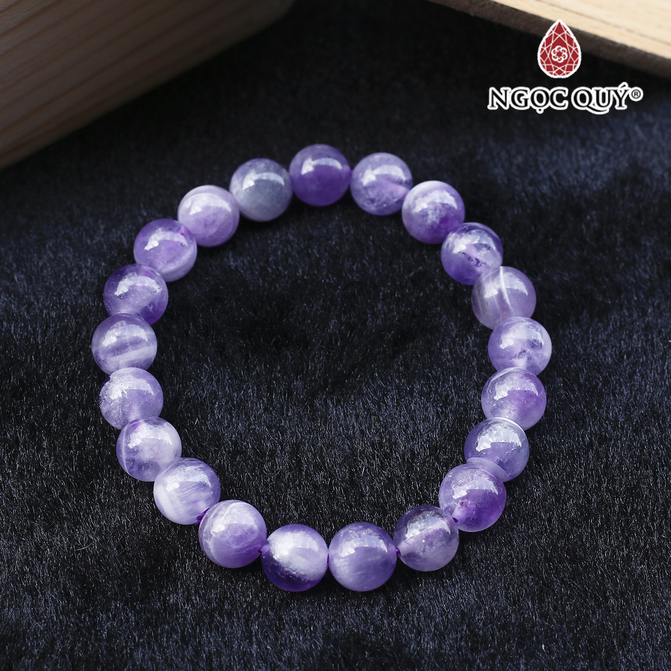 Vòng thạch anh tím ngọc lavender amethyst A mệnh hỏa. thổ - Ngọc Quý Gemstones