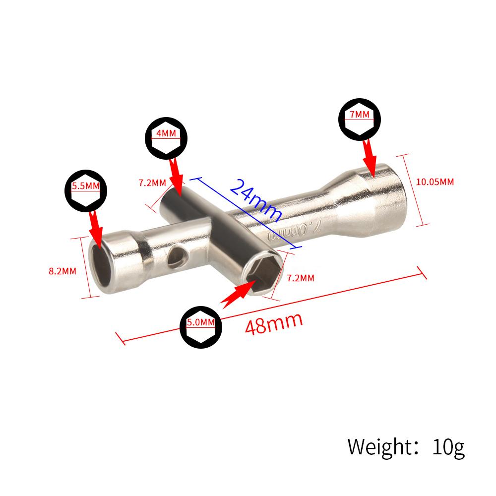 3D Máy In MK8 MK10 Bộ Cờ Lê Chéo Ổ Cắm Cờ Lê để Vệ Sinh Đầu Phun Bằng Đồng Bàn Chải Dụng Cụ Nhíp L Cờ Lê Cho Ender 3 5 CR-10