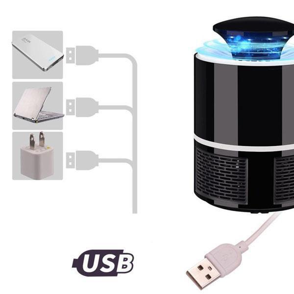 (LOẠI TỐT) Đèn Bắt Muỗi Thông Minh Hình Trụ - Đầu Cắm USB