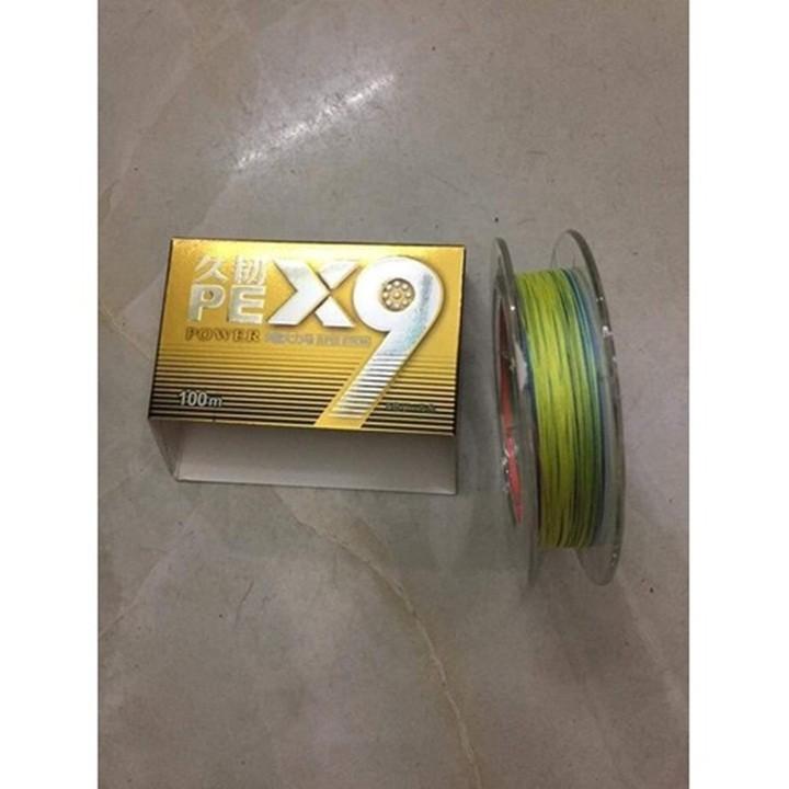 Dây dù câu cá siêu bền X9 sợi dù 7 màu đủ size - 100m