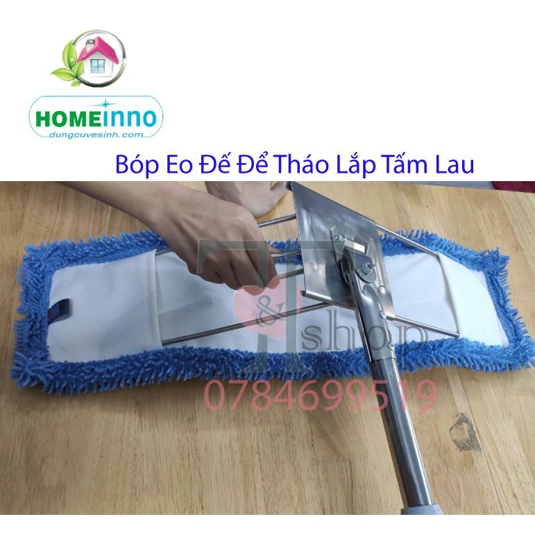 Cây Lau Nhà Inox Bẹ Tấm San Hô Bẻ 60cm Homeinno CÁN THẲNG Dài 150cm