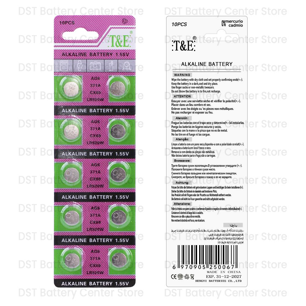 10 Chiếc-50 Chiếc 1.55V AG6 371 SR920SW LR920 SR927 171 370 L921 LR69 SR920 Pin Nút Cho Đồ Chơi Đồng Hồ Từ Xa tế Bào Đồng Xu Pin Màu Sắc: 50 Chiếc