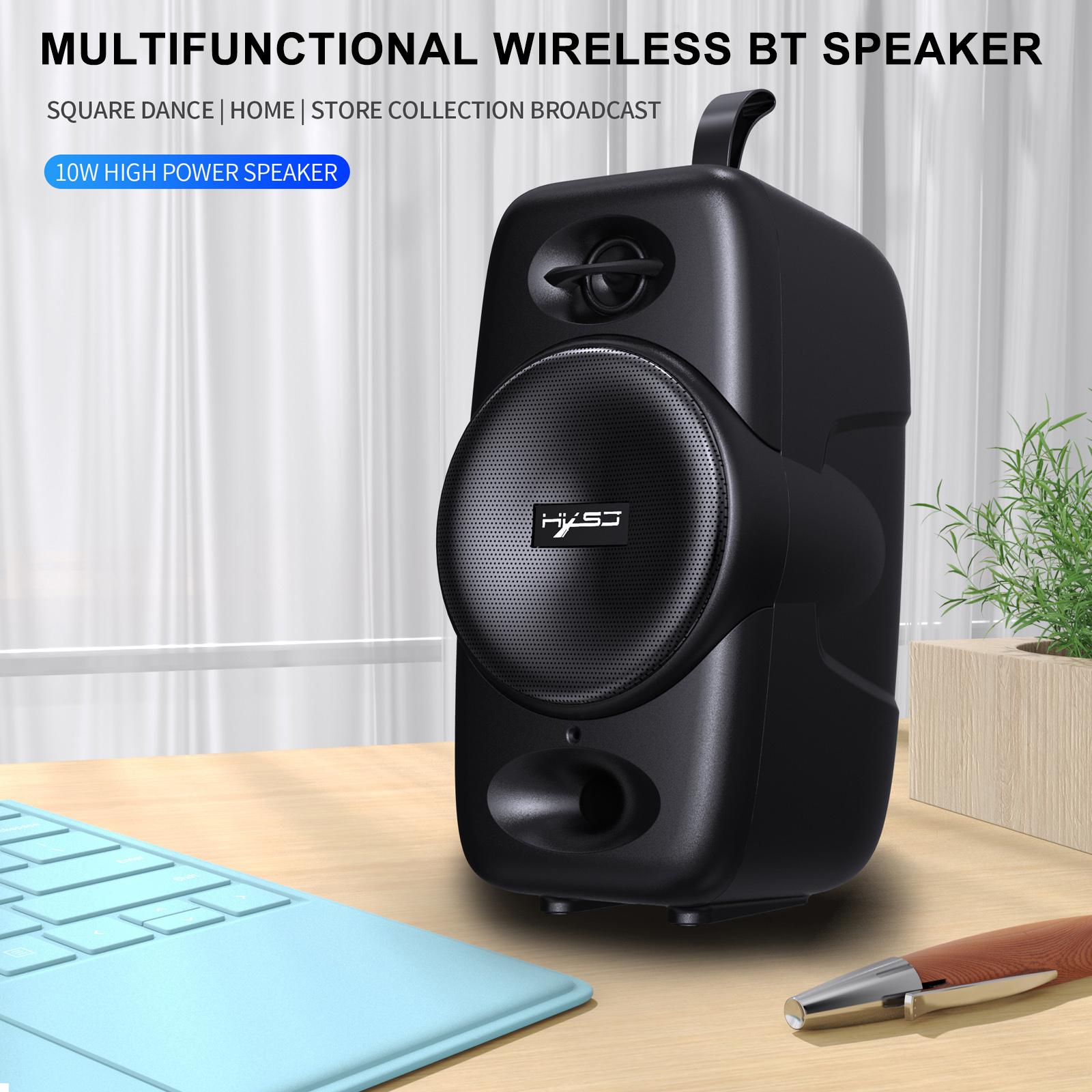HXSJ Q8 Desktop Wireless Bluetooth 5.0 Speaker Portable Outdoor Sound Box TWS Connection TF Card U Disk AUX IN Music