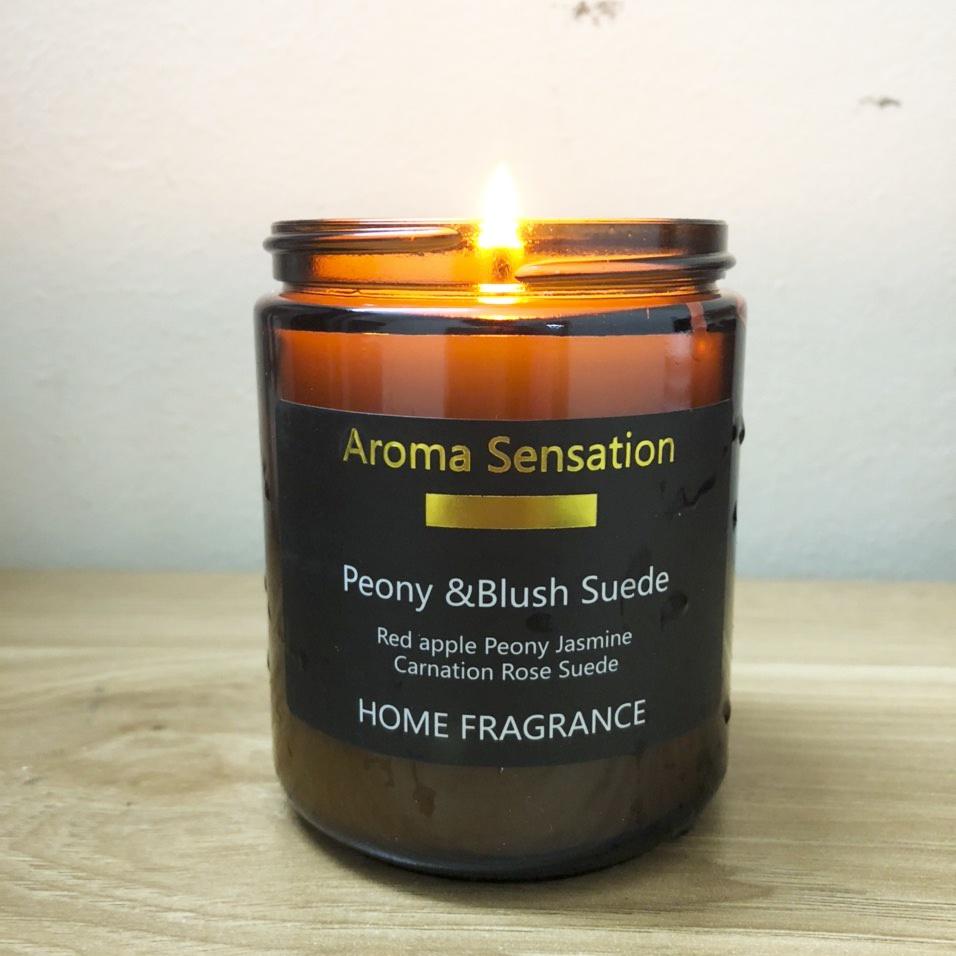 Nến thơm Aroma Sensation hộp nâu nắp nhôm sáp đậu nành