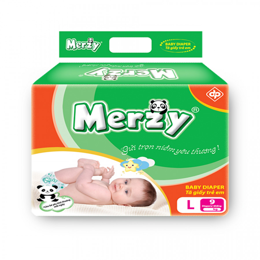 Tã Dán Merzy gói nhỏ L9 (9 miếng)