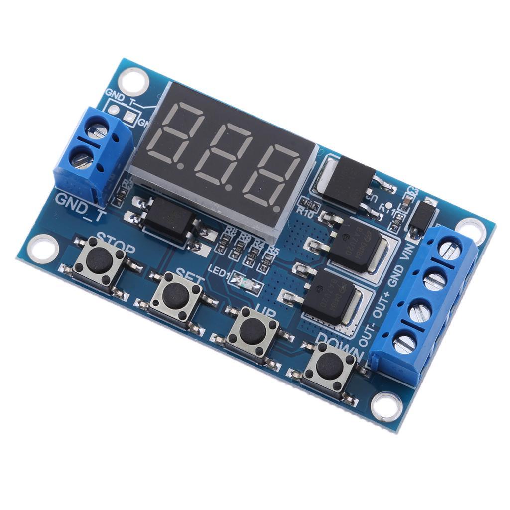 2X Delay Timer Switch/Relay Module with LED Digital Display DC5V~36V Adjustable