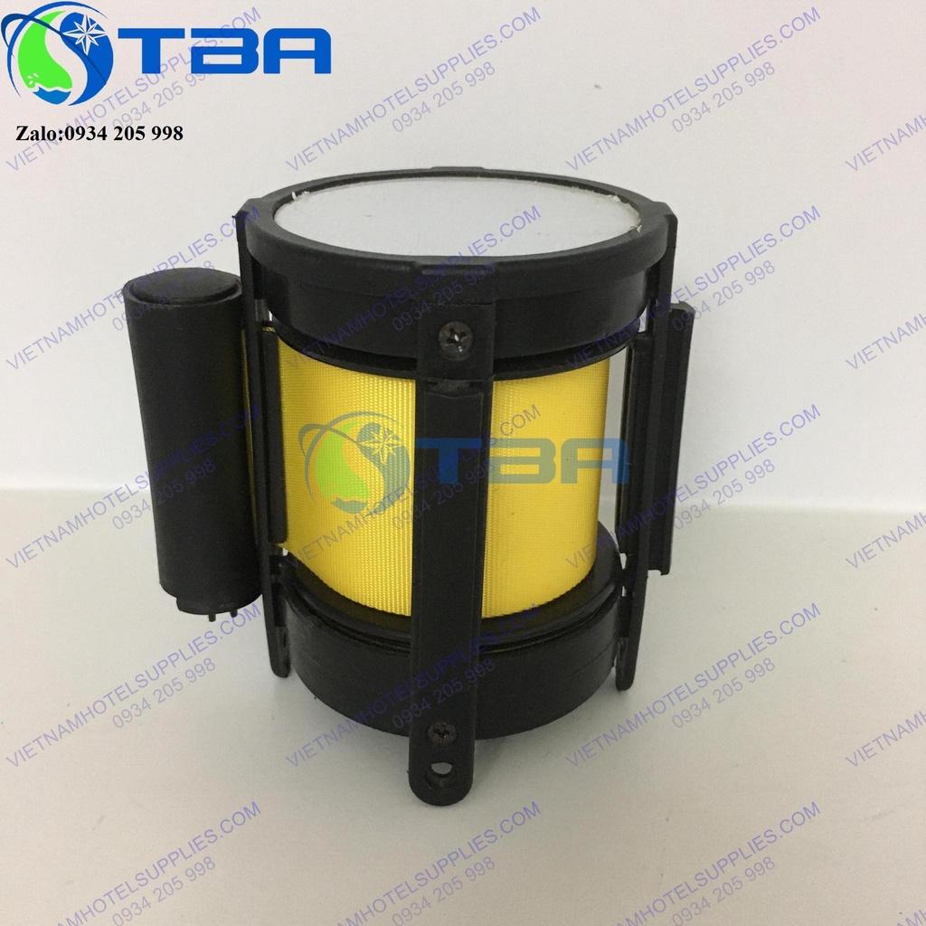 Đầu dây căng trụ chắn 5m màu vàng thay thế cho cột trụ chắn inox
