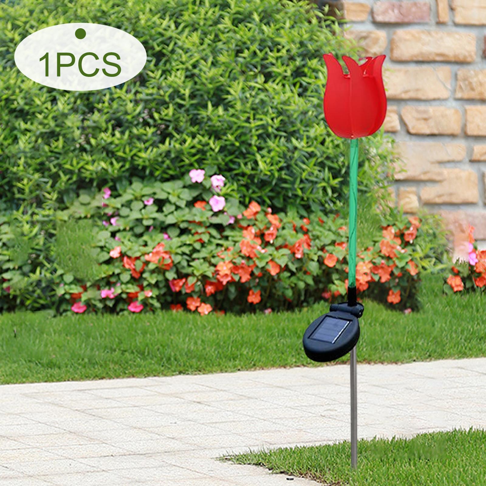 Outdoor Solar Lights,Tulip Solar Light,Waterproof Decorative ...