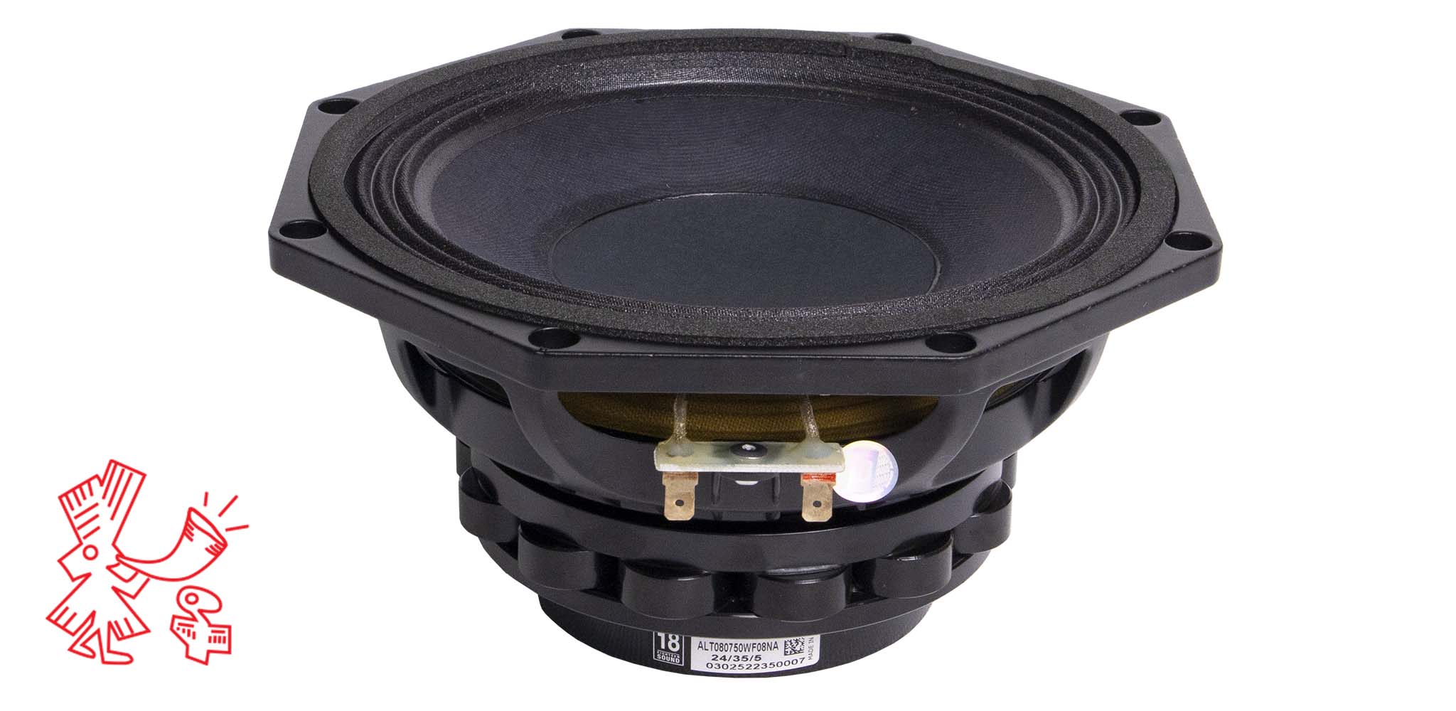 8NMB750 Củ loa Bass 8inch - 2 tấc Neodymium 350W 8Ω 18 Sound- HÀNG CHÍNH HÃNG