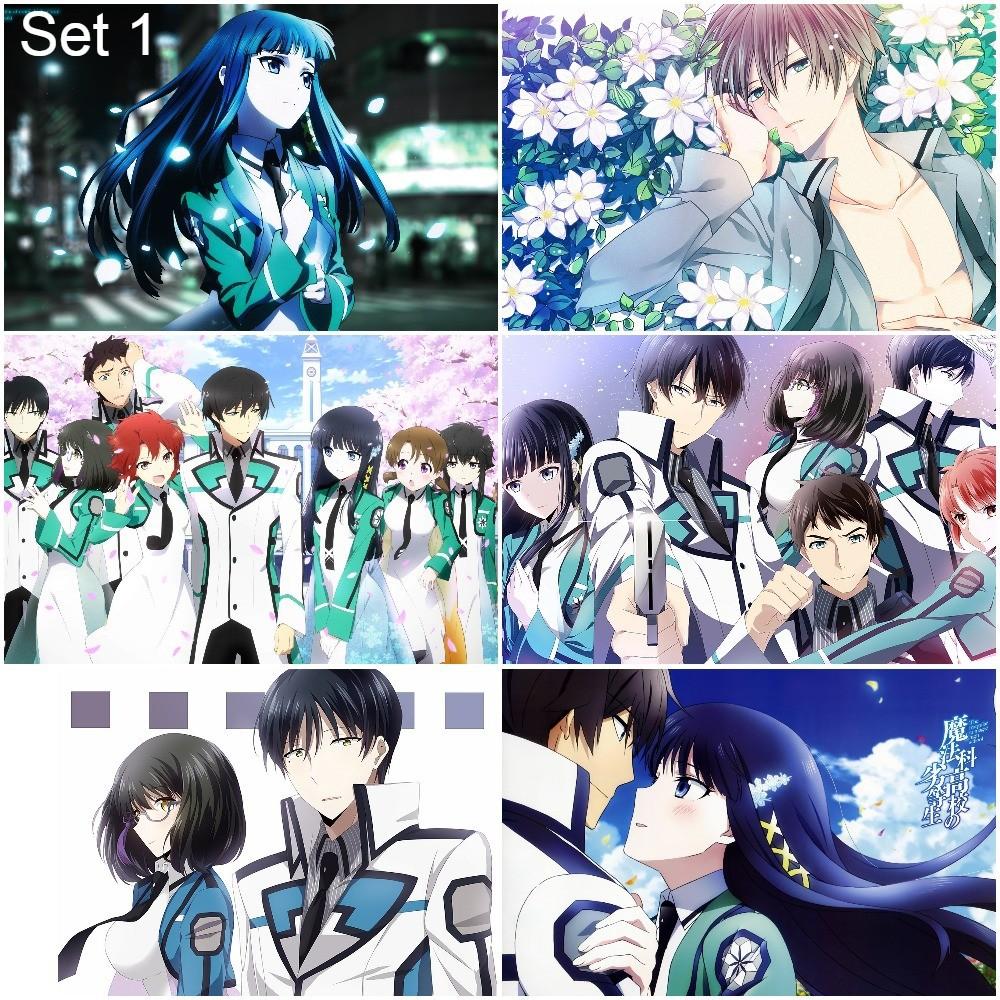 Bộ 6 Poster anime Mahouka Koukou no Rettousei - Trường Học Phép Thuật (bóc dán) - A3,A4,A5