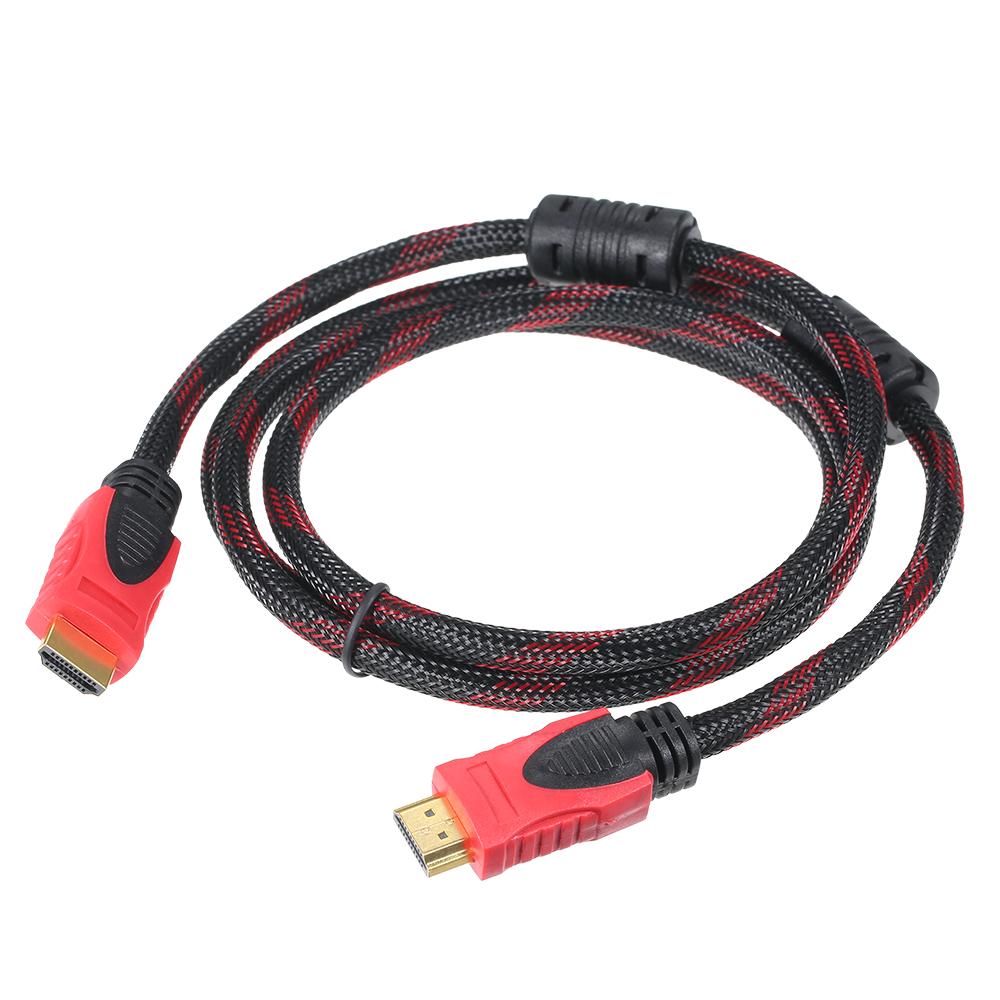 HD Cable High Speed 2.0 Adapter Cable Braided Cord 4K 3D Gold-plated Connectors Support 1080P for PC Laptop Projector TV