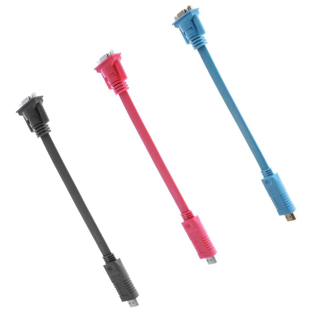 15cm HDMI TO VGA Adapter 1080P Converter Male To Male For PC Laptop HDTV