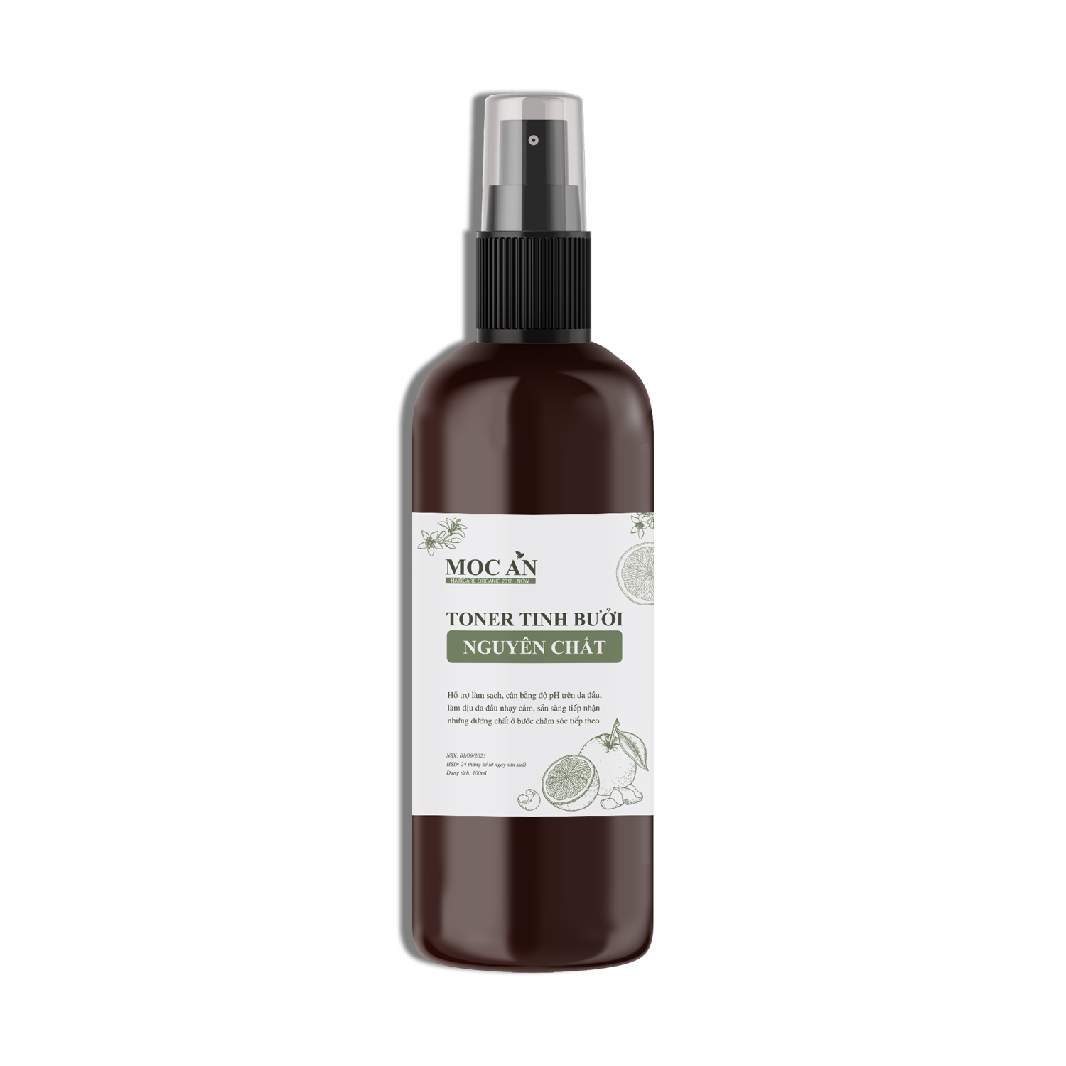 Toner Xịt Tinh Dầu Vỏ Bưởi Da Xanh Mộc Ân Haircare
