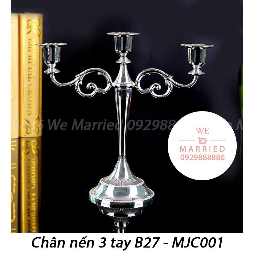 Chân Nến 3 Tay 27cm