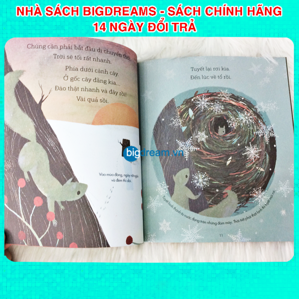 Một năm bận rộn của các bạn Sóc A Science storybook about the Seasons Truyện kể cho bé trước giờ đi ngủ Phát triển tư duy cho trẻ